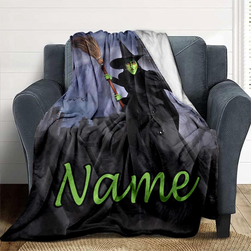 Customizable The Wizard of Oz3 Throw Blanket – Personalized Name, All-Season Cozy Snug Blanket, Machine Washable, Personalized Blanket