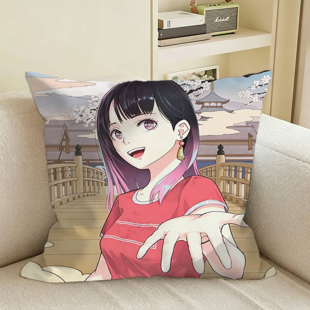 Anime Akanebanashi Sakuragawa Akane Square Sofa Pillow Cover Solid Color Living Room Home Decor Cushion Case