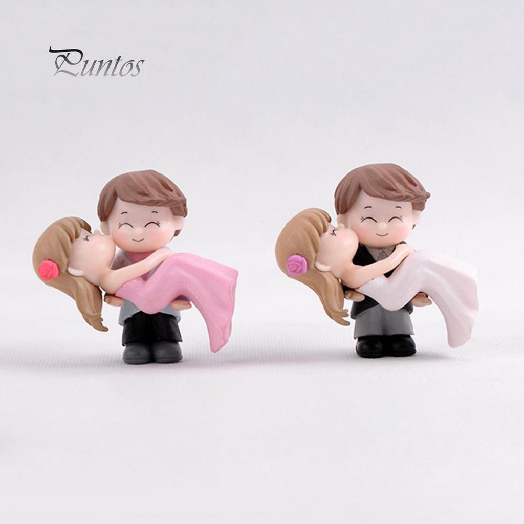 Home Kit Sweet Couple Bride Groom Model Miniature Landscape Wedding Decorative Ornament