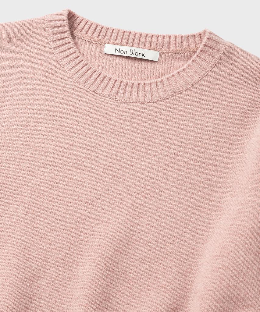 NONBLANK Daily Wool Cashmere Crewneck Knit_Melange Pink