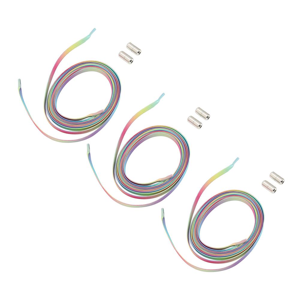 3 Sets Tieless Shoelaces 6 Elastic Shoe Laces 6 Tightly Buckles for Kids Adults Elderly#4