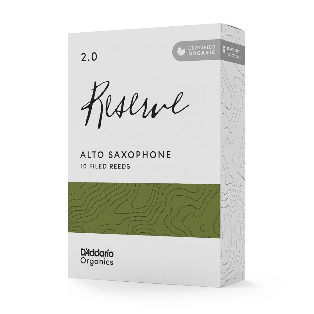 Трости WoodWinds для альт-саксофона USDA Organic RESERVE ODJR1020 Упаковка 10 шт. D'Addario D'Addario Саксофон, Сертифицированные, [Жесткость 2.0],