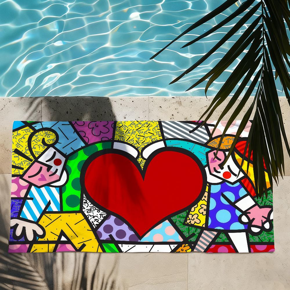 Полотенца для пляжа Britto Art Towel Быстросохнущие Подходят для Бассейнов, Кемпинга, Йоги и Тренажерного Зала