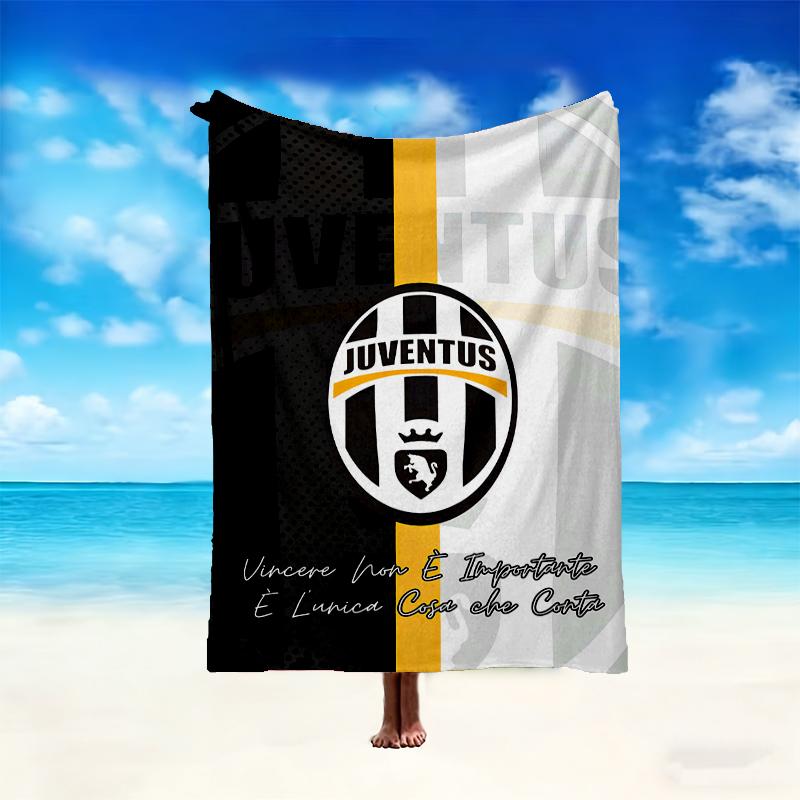 [1pc Juventus Football Club Blanket] All-Season Blanket - Cozy Blanket for Sofa Couch Home Decoration, Digital Printed Nap Blanket