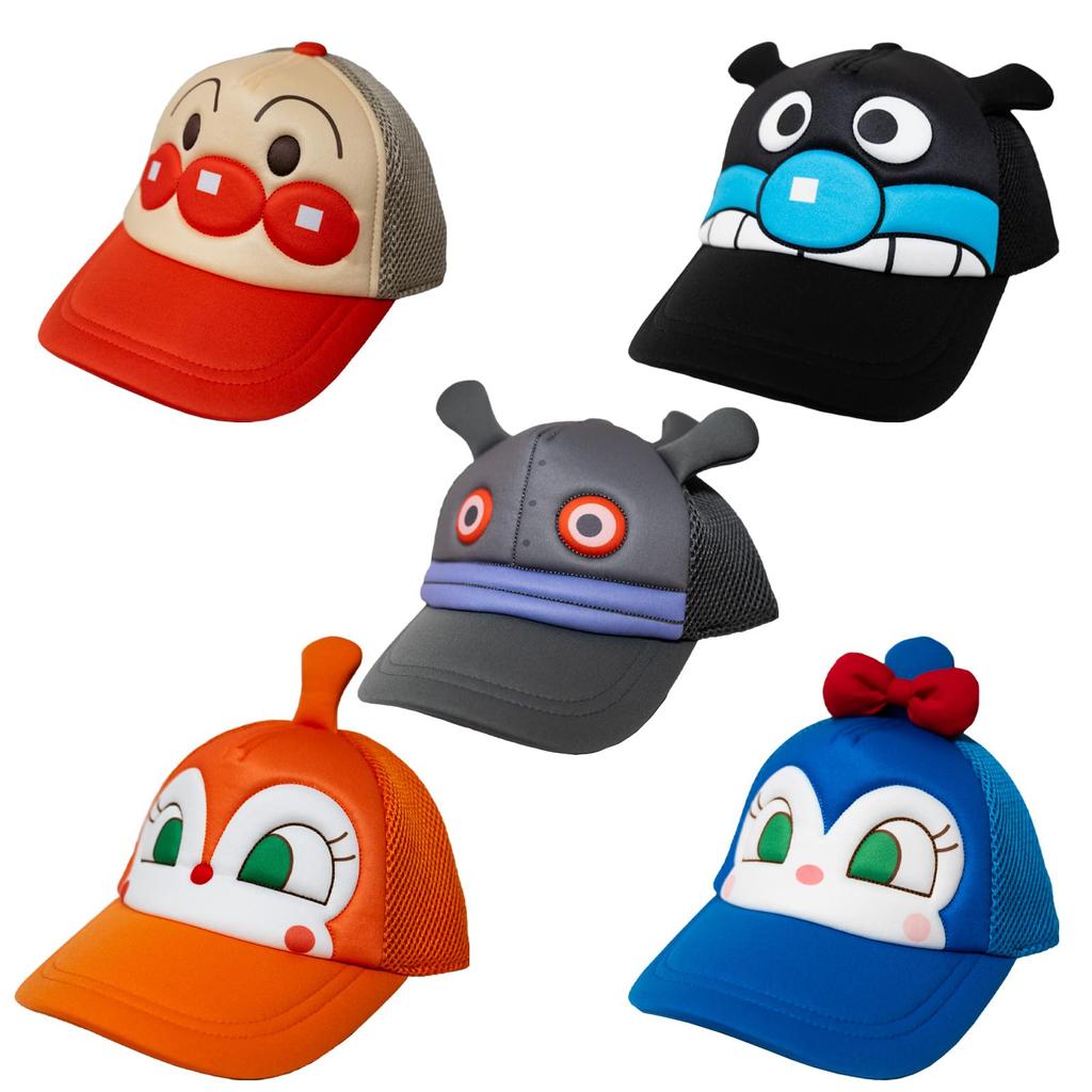Anpanman Ages [Happy Beans!] Let's Go! Cap, Anpanman, Dokin-chan, Baikinman, Kokin-chan, 3-5 (Kokin-chan, 51cm)