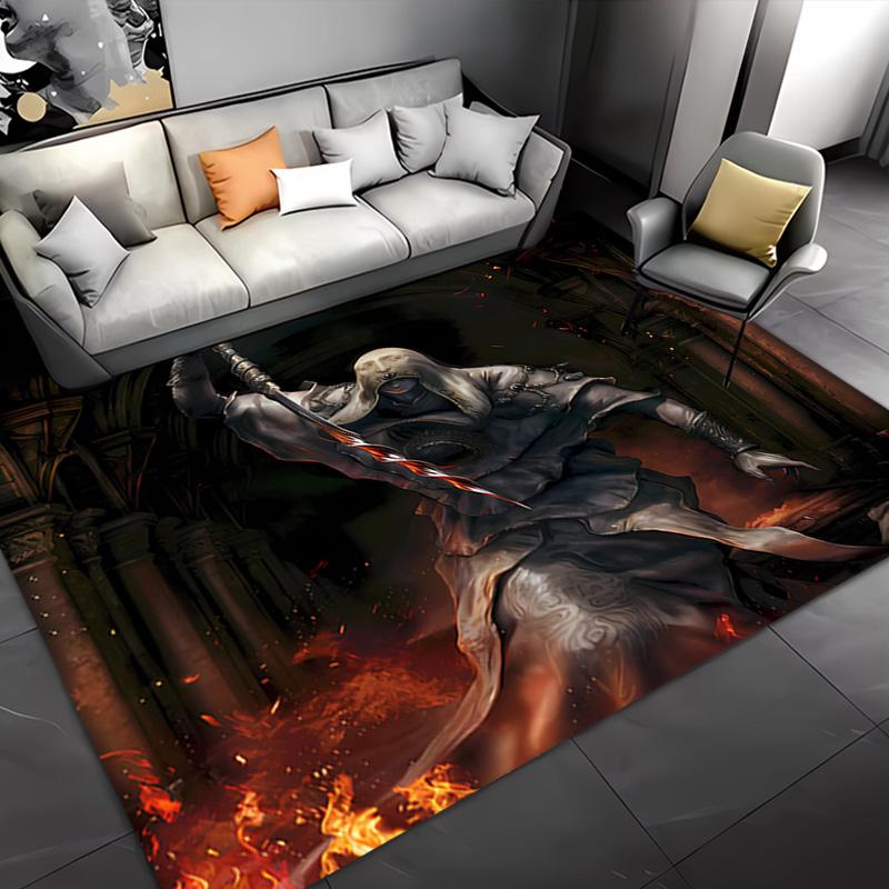 Game E-ELDEN R-RING Entrance Mat, Non-Slip Mat Area Rug,Room Decor, Outdoor Decor, Kitchen Rug,Doormat - Machine Washable, Easy to Clean
