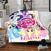 Little Pony (4) Customize Your Name Blanket Multi-purpose Customizable Blanket Durable Comfort Throw For Livingroom Picnics Home Decor Bedding