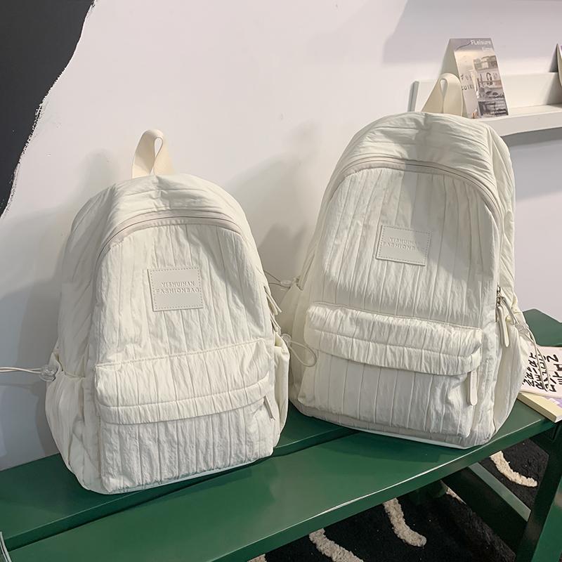 Однотонный школьный рюкзак для студента, женский рюкзак большой вместимости