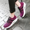 Women's Breathable Air Mesh Ankle Swing Shoes Lace Up Casual Sneakers Wedges Height Increase Platform Shoes for Female