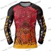 8-й Врата Погружение Футболка Облегающая с Длинным Рукавом Рашгард BJJ MMA Купальник Мужская Одежда для Серфинга Пляжный Костюм-Поплавок Женские Топы для Зала Спортивные
