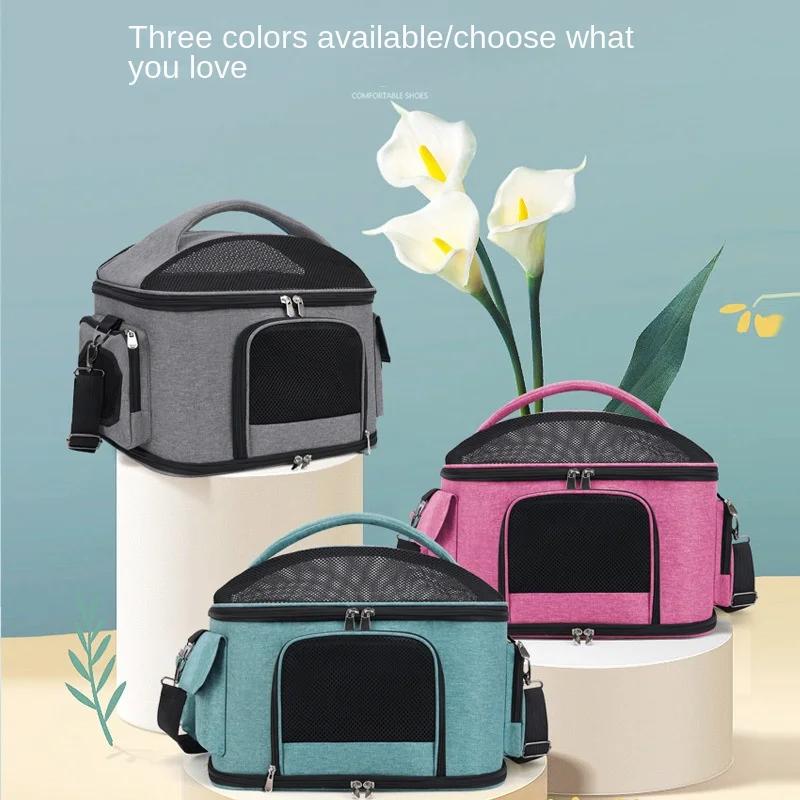 Портативная дышащая сетчатая сумка на плечо для кошек и собак, дорожная сумка для кошек и собак, складная переноска для домашних животных, сумка для путешествий на открытом воздухе, сумка для кошек и собак