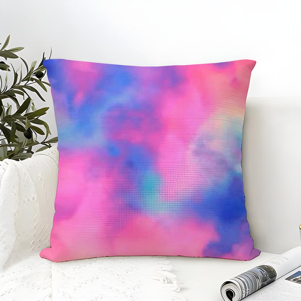 Trendy Color Block Tiedye Pillow Case linen pillow case sofa home decor cushion cover cushion cove