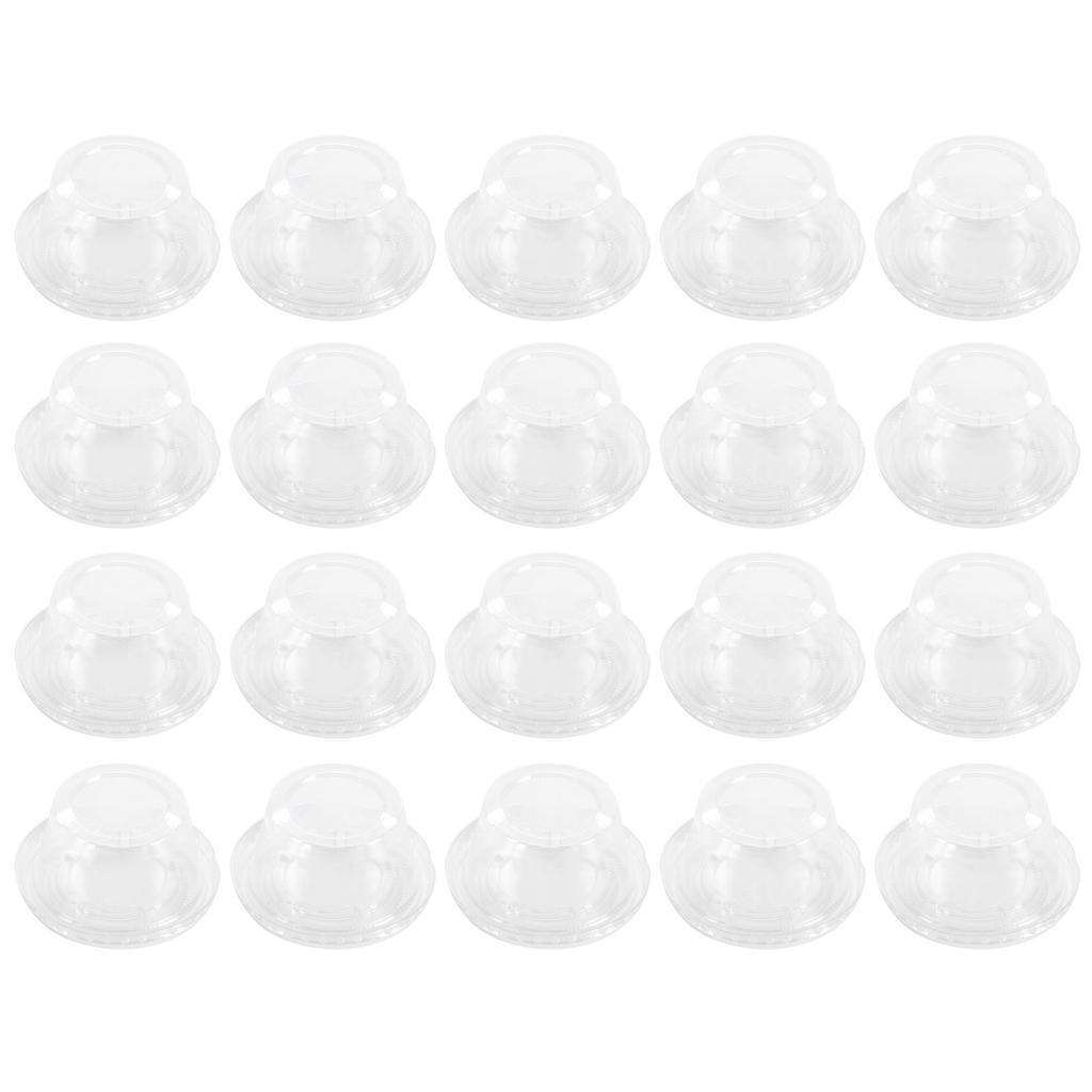 100 шт. одноразовая упаковка для соуса, прозрачная круглая чашка для приправ с крышкой, 2 унции