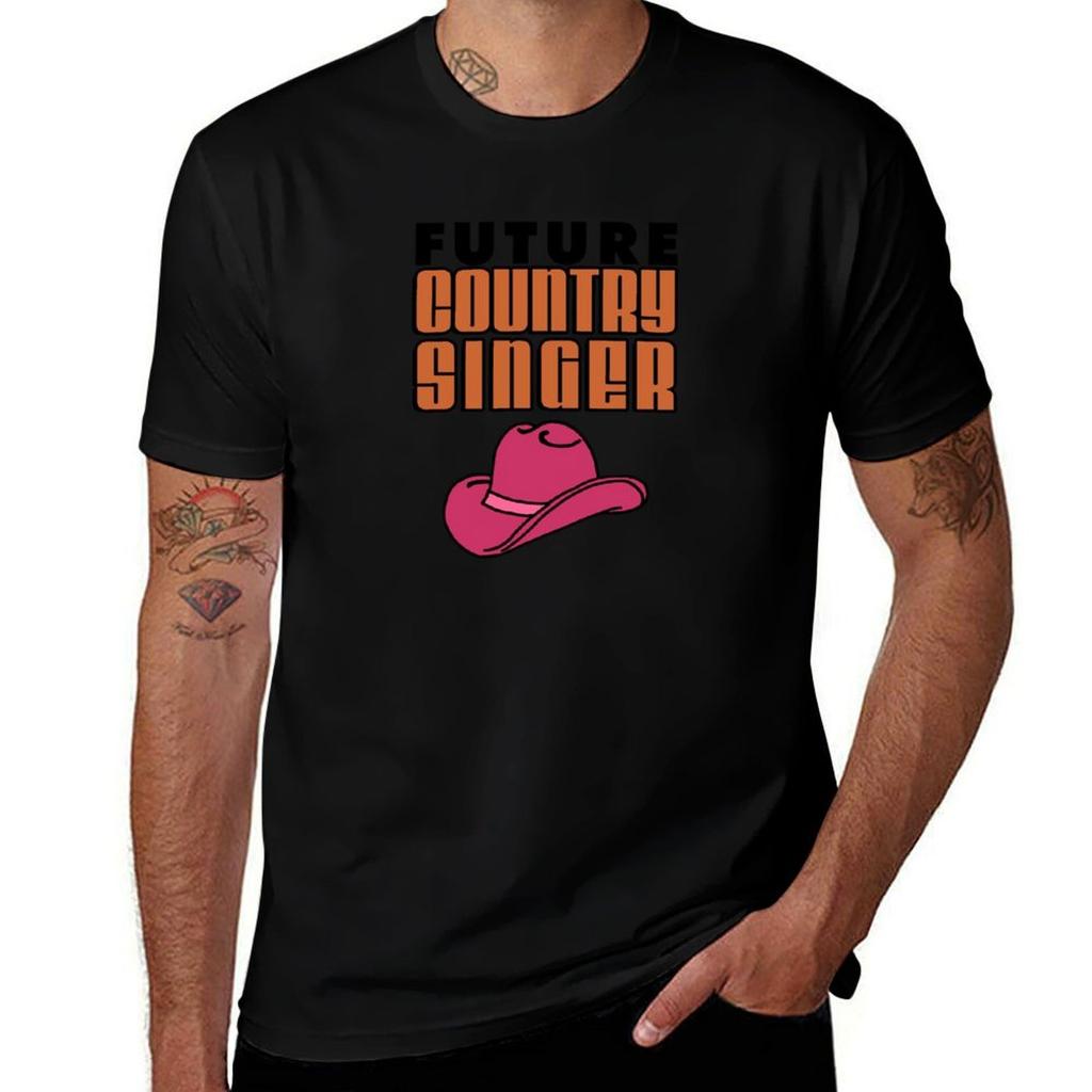 Future Country Singer Pink Cowboy Hat Child Tshirt Casual Daily Wear Short Sleeve Top