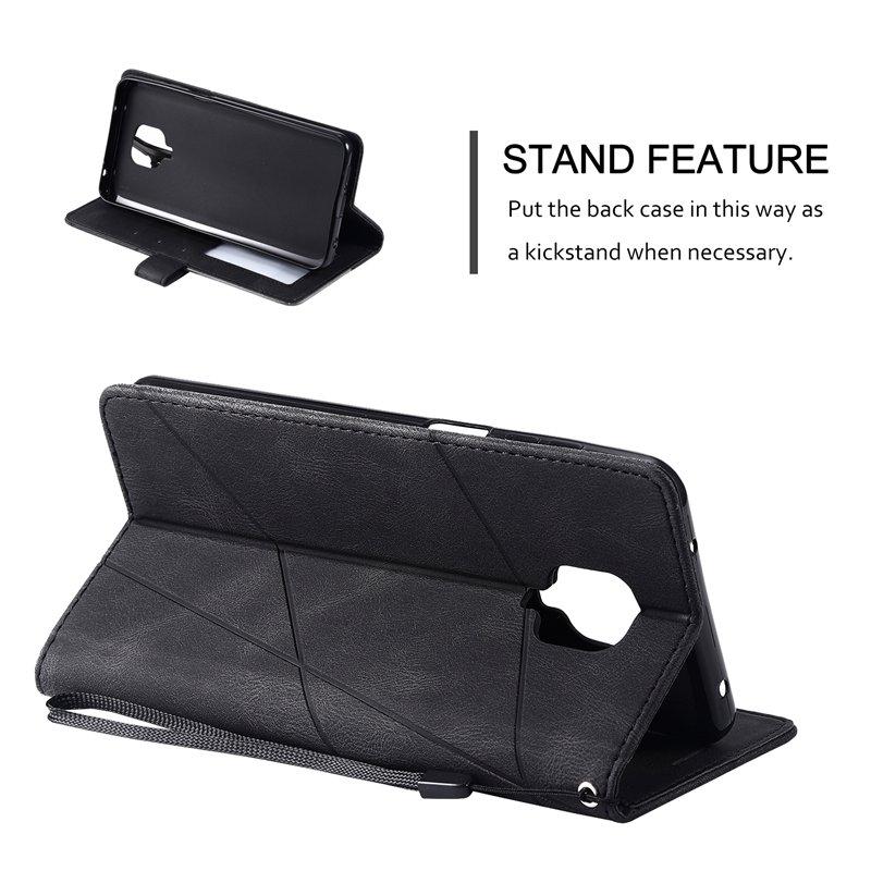 Ретро матовый кошелек из искусственной кожи, сумка для телефона, чехол с геометрическим дизайном для iPhone/Samsung/Huawei/Xiaomi, слоты для кредитных карт, держатель-подставка, откидные чехлы