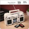 00938 Retro Antenna Radio Tape Player Music Recorder Machine Model DIY Mini Blocks Bricks Building Toy for Children No Box