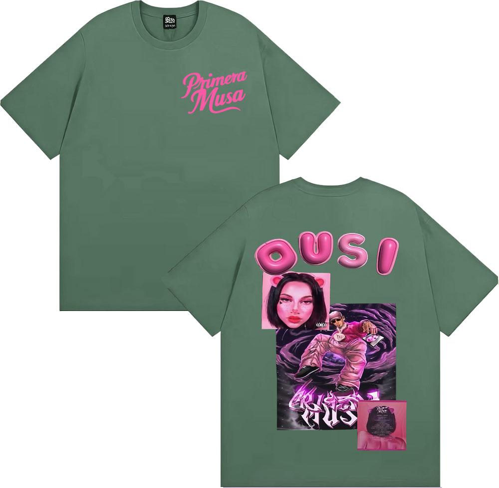 Omar Courtz Primera Musa Album 2025 Cover Tshirt Unisex Women Clothing Harajuku Streetwear T Shirts 100 Cotton Oversized T Shirt