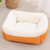 Ортопедический диван-кровать для собаки Пушистая успокаивающая кровать для кошки с приподнятыми бортиками Нескользящее дно Моющаяся теплая лежанка для питомца для маленьких и средних собак и кошек