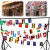 World Cup Flags Bunting 2026 Extra Large Size 48 Countries Flag Bunting 14.5m for Football Tournament Sport Club
