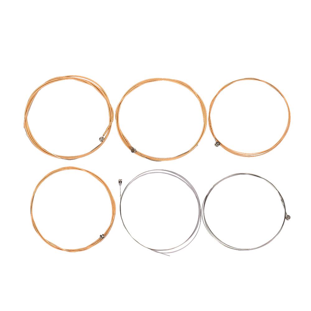 Acoustic Folk Guitar Strings Steel Golden-Copper Winding Light-Coated Anti-Rust 6pcsCelsiusset