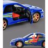 1/32 Scale Subaru Impreza Rally Alloy Racing Model Open Door Desk Ornament Sound Light Children's Toys Boy Gift