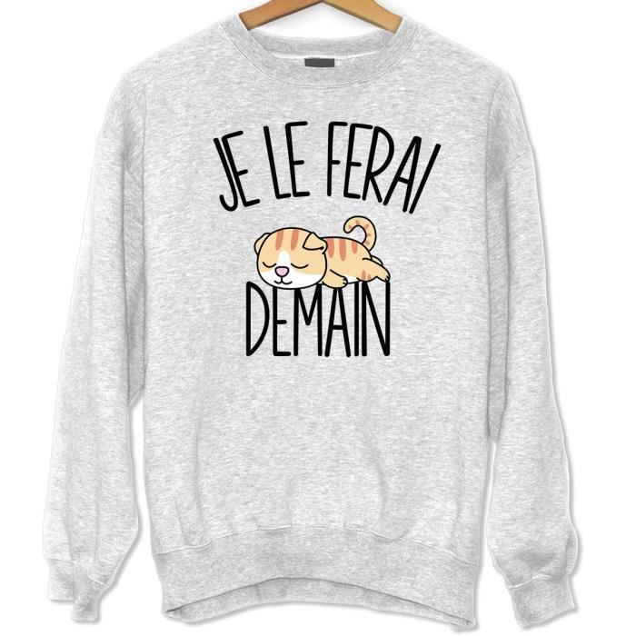 Sweat Unisexe - Scottish Fold - Humour Drôle - Manches Longues - Col Classique