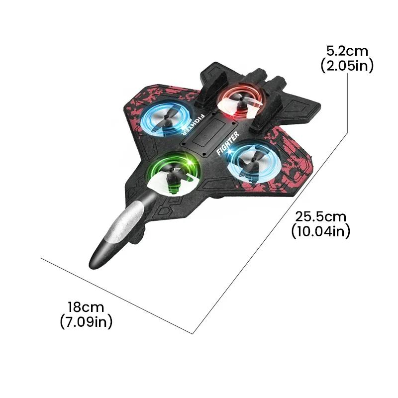 Радиоуправляемые самолеты Набор самолета 2,4 ГГц Самолет-истребитель с дистанционным управлением Планер из пенопласта Вертолет 360-градусный переворот Радиоуправляемая модель самолета Игрушки