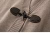 [Light casual versatile cow horn button wool cardigan jacket] Autumn versatile knitted cardigan
