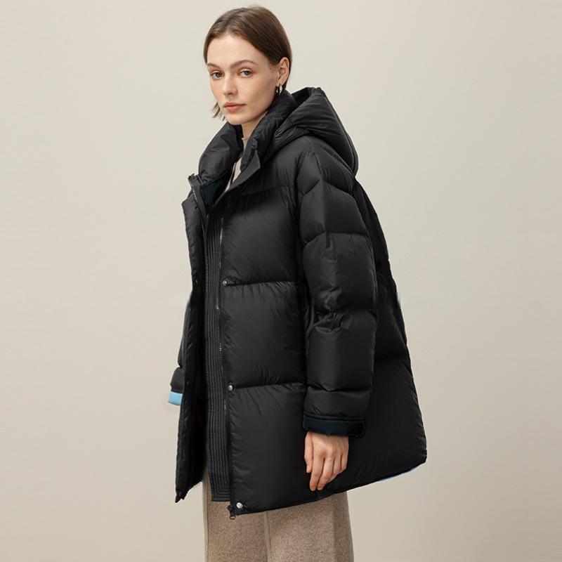 Зимнее новое корейское хлопковое пальто средней длины для женщин свободное пальто-булочка утолщенное хлопковое пальто