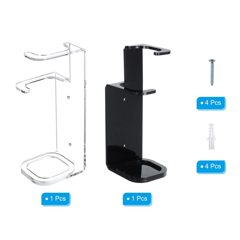 PATIKIL Подставка для светового меча, настенное крепление, набор из 2 акриловых световых мечей, настенное крепление, держатель для дисплея, стойка для бейсбольной биты для домашнего офиса, световой меч, прозрачный черный