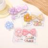 5pcs Colorful Floral Bow Hairclips Sets for Children Girls Lovely Princess Hairpin Barrette Bang Side Clip Hair Accessories