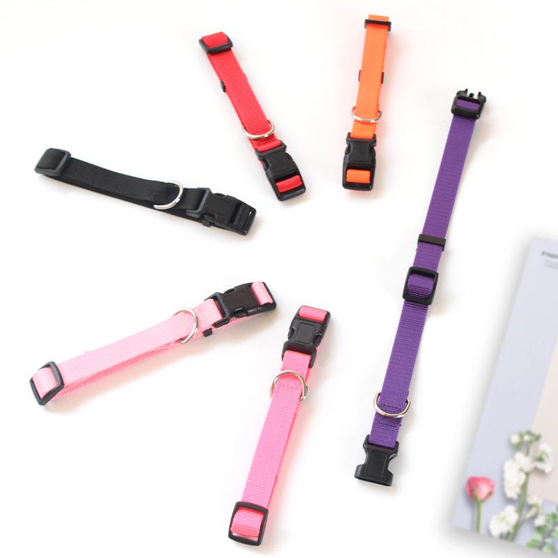 Регулируемые ошейники для домашних животных, нейлоновый ошейник для щенков и котят, прочный и прочный шейный ремешок, подходит для маленьких и средних собак и кошек