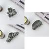 European And American Plaid Series Black And White Acetate Hair Clip Handmade Vintage Headwear For Women