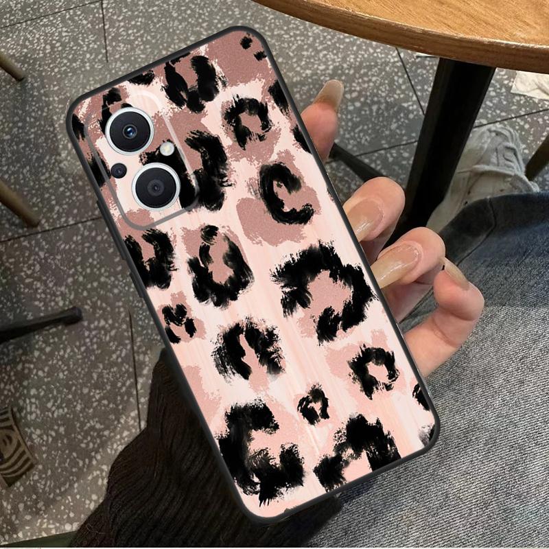 Леопардовая Кожа Для OPPO Reno 14 13 12 11 10 Pro 8T 11F 12F 13F 14F 7 8 Lite OPPO Find X8 X6 X5 X9 Pro Чехол