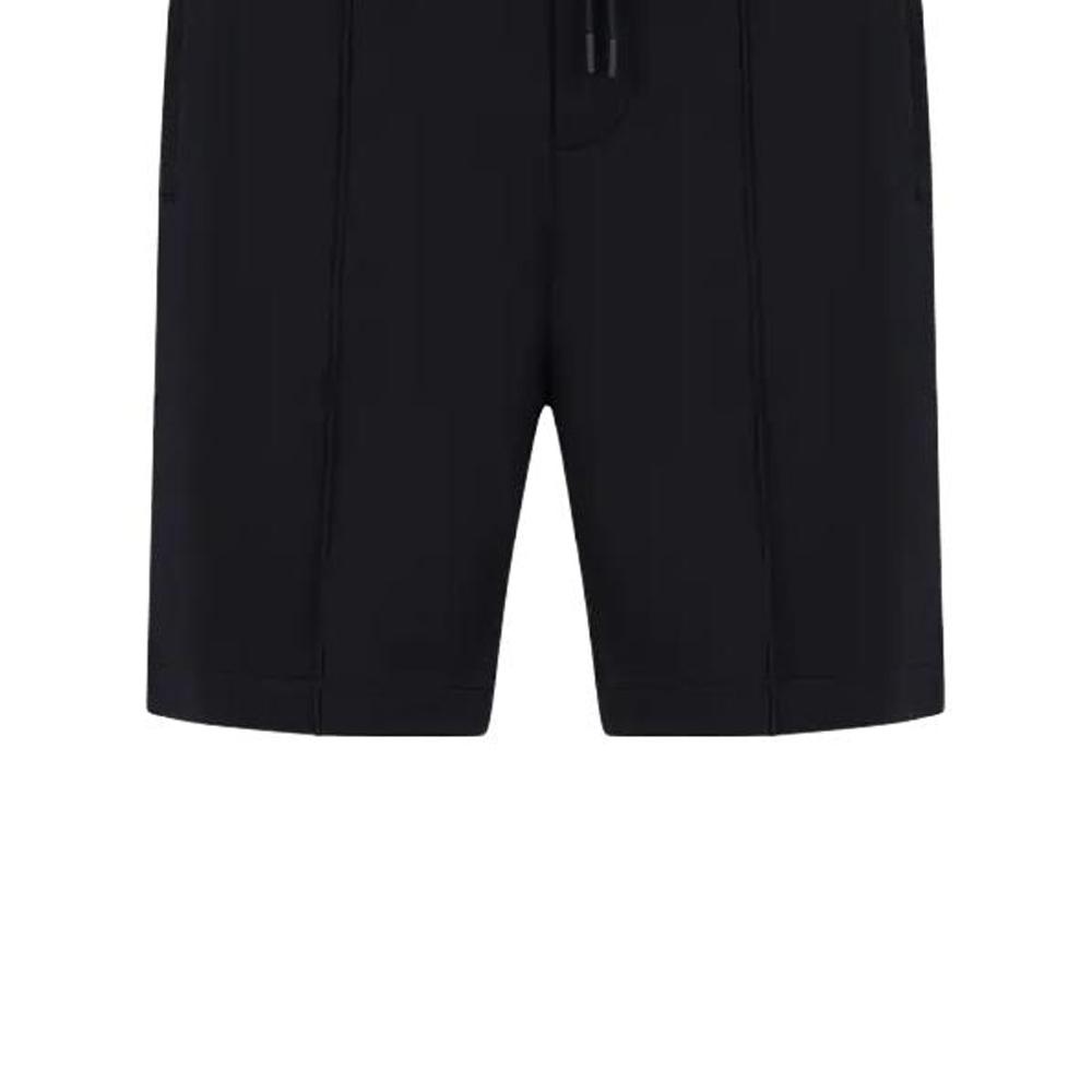 Emporio Armani SS23 Логотип на талии Свободный крой Прямые штанины Повседневные шорты Мужские шорты Темно-синий 3R1PZ7-1JHSZ-0920