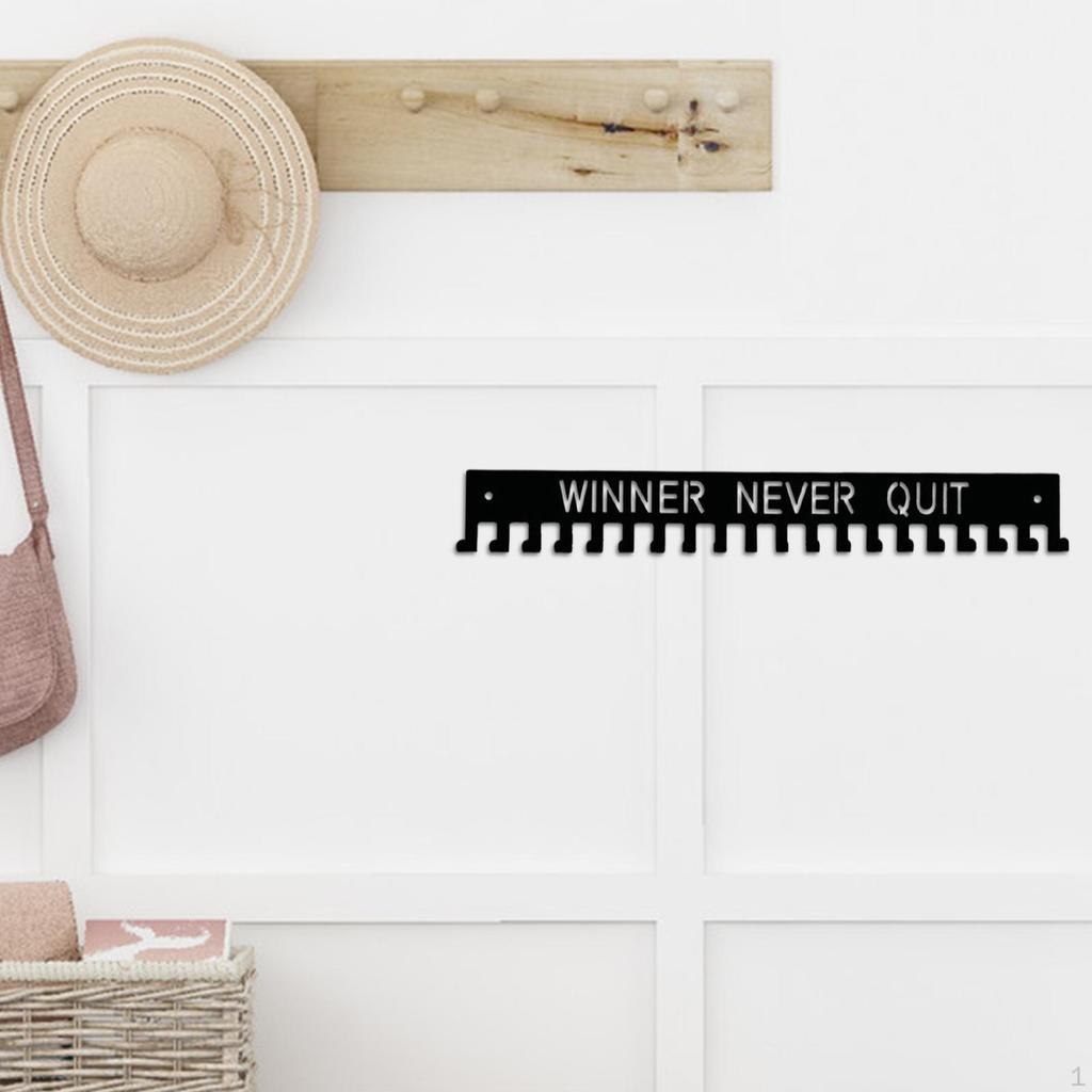 Вешалка для медалей, держатель для наград, 20 крючков, металлическая простая прочная настенная стойка для бега, баскетбола