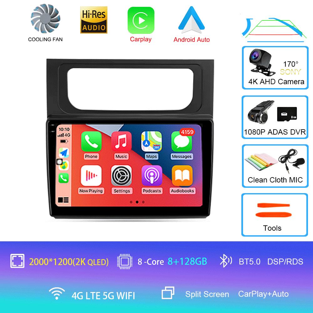 Автомобильное радио Android 14 для VW Volkswagen Touran 2 1T 2010 2011 2012 2013 2014 2015 Беспроводная автоматическая навигация Carplay GPS 4G+WIFI