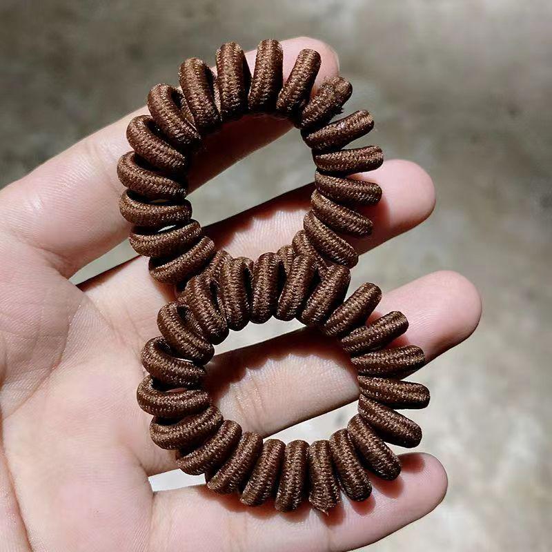 Корейская резинка для волос: Бесшовная тканевая пружинная веревка для девочек