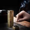 1 шт. Латунная подставка для благовоний с пеплоуловителем Красивый безопасный держатель для благовоний Иероглиф Сердечной сутры
