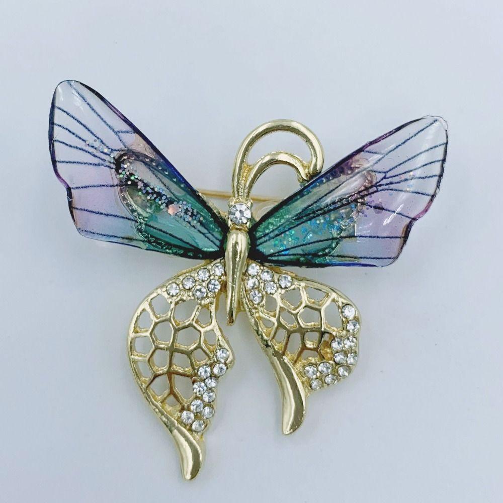 For Women Bee Dragonfly Exquisite Suit Accessories Butterfly Shpae Korean Style Brooch Drip Oil Pin