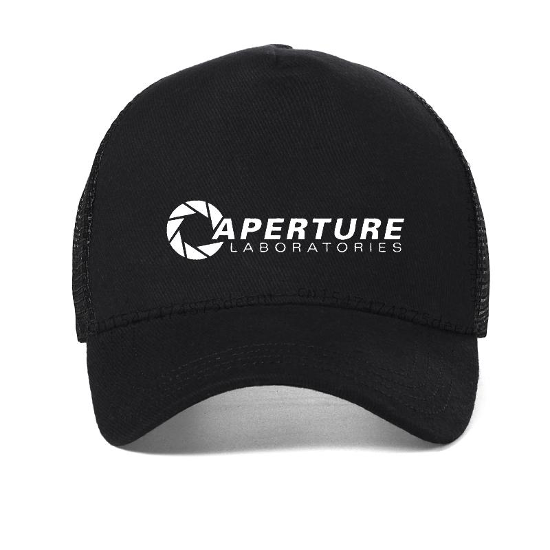 Мужская кепка Portal Aperture Laboratories Бейсболка The Cake Is A Lie Half Life Унисекс Летняя Продуваемая Сетчатая Кепка Тракер Snapback