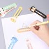 50Pcs Random Cartoon Animal Bookmark Cute Bear Kitten Student Ruler Bookmark Students Supplies