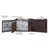 Zeus Vintage Brown Кожаный бумажник с RFID-блокировкой для мужчин