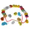 26pcs/SET Wooden Animal Fruit Block Stringing Beaded Toys For Learning & Education Colorful Product