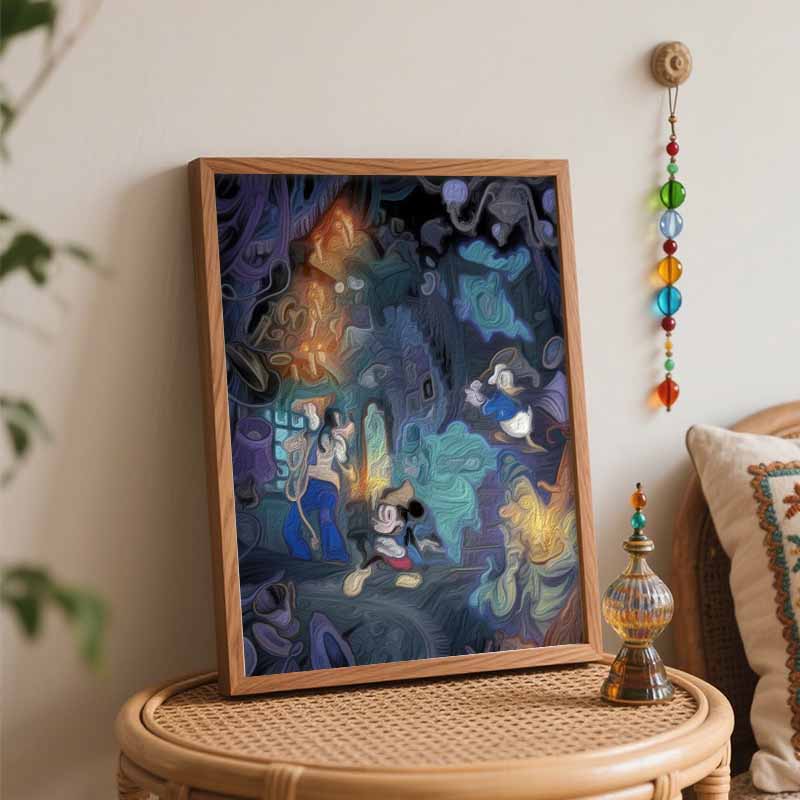 Disney Микки Маус Гуфи Дональд Дак Таинственное Приключение Масляная Краска Цифровая Живопись Набор для Творчества Ручная Работа DIY Набор для Рисования Домашний Декор