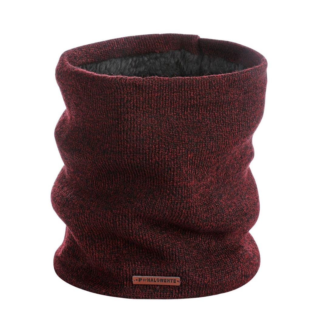 Men and Women's Winter Thicken Warm Double-layer Fleece Lined Neck Gaiter Korean Style Unisex Outdoor Knitted Thermal Neck Warmer