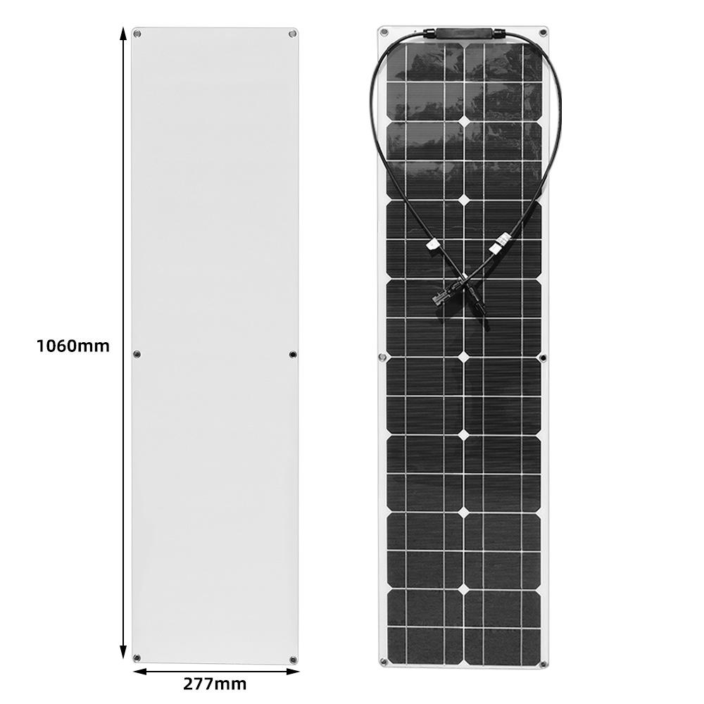 50W 18V Flexible Monocrystalline Solar Panel Kit with Controller for RVs & Boats, Waterproof, Compatible with 100W/200W Systems