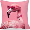1 Розовый Фламинго Модные Очки Ожерелье Напечатанная Наволочка