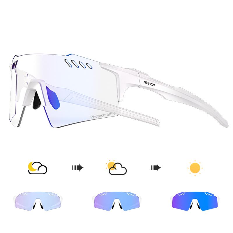 Фотохромные велоочки SCVCN с защитой UV400, спортивные очки для MTB, для велосипеда, гольфа, кемпинга, вождения, на открытом воздухе