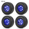 AXSPEED Micro 1.0inch Alu Alloy Beadlock Wheel Rims / 54mm Rubber Tires for Axial SCX24 1/24 TRX-4M 1/18 RC Car Upgrade Parts